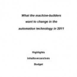 „What the machine-builders want to change in the automation technology 2011“- new Quest study
