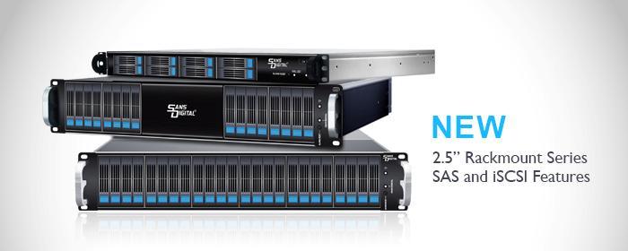 New Rackmount Enclosures for 2.5″ SATA, SAS and SSD drives featuring iSCSI and SAS Connections