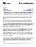 Gartner Says by 2016, 70 Per Cent of the Most Profitable Companies Will Manage Their Business Processes Using Real-Time Predictive Analytics or Extreme Collaboration Gartner Says by 2016, 70 Per Cent of the Most Profitable Companies Will Manage Their Business Processes Using Real-Time Predictive Analytics or Extreme Collaboration