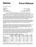 Gartner Says Worldwide IT Spending on Pace to Reach $3.7 Trillion in 2013 Gartner Says Worldwide IT Spending on Pace to Reach $3.7 Trillion in 2013