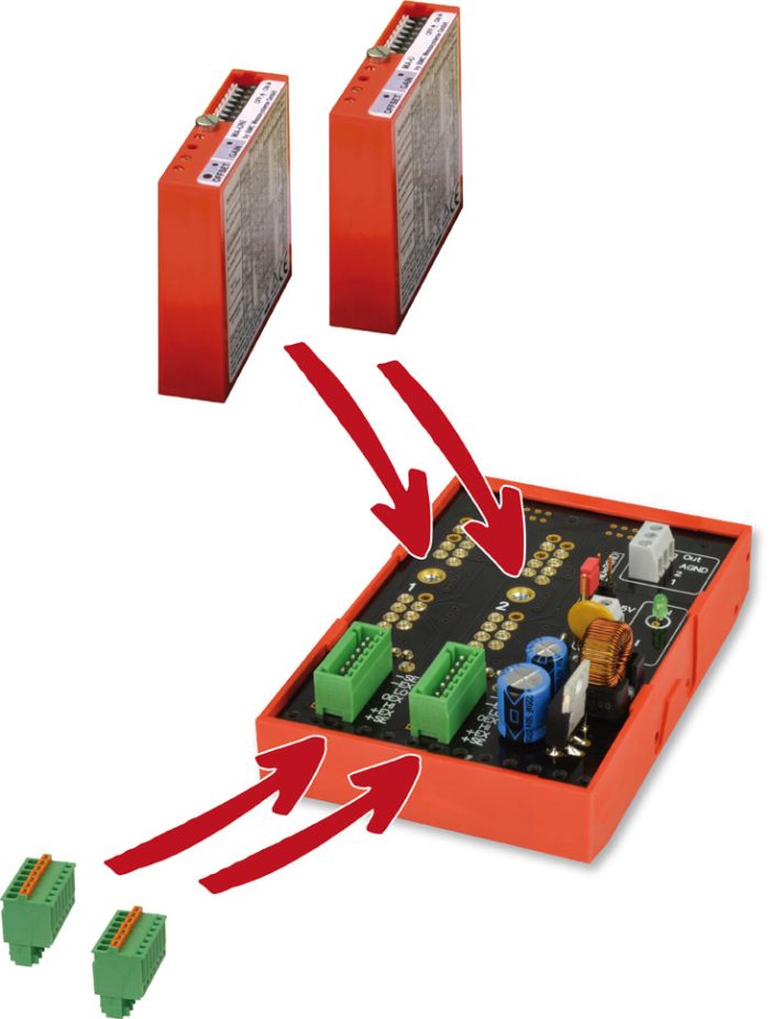 Analog Backplane AP2a from bmcm for 5B Modules with Extended Functionality