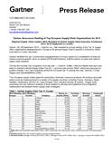Gartner Announces Ranking of Top European Supply Chain Organisations for 2013