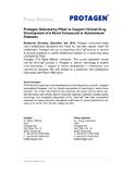 Protagen Selected by Pfizer to Support Clinical Drug Development of a Novel Compound in Autoimmune Diseases