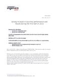 Strong increase in business performance and results during the first half of 2015