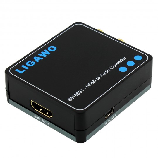 Convert a digital HDMI audio signal into an analog signal with the new Digital to Analog Audio Converter of Ligawo Convert a digital HDMI audio signal into an analog signal with the new Digital to Analog Audio Converter of Ligawo