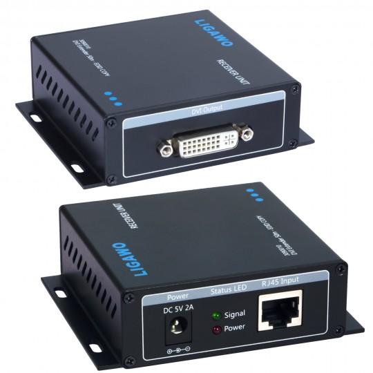 Overcome large distances with the new Ligawo DVI Extender via network cables up to 50m Overcome large distances with the new Ligawo DVI Extender via network cables up to 50m