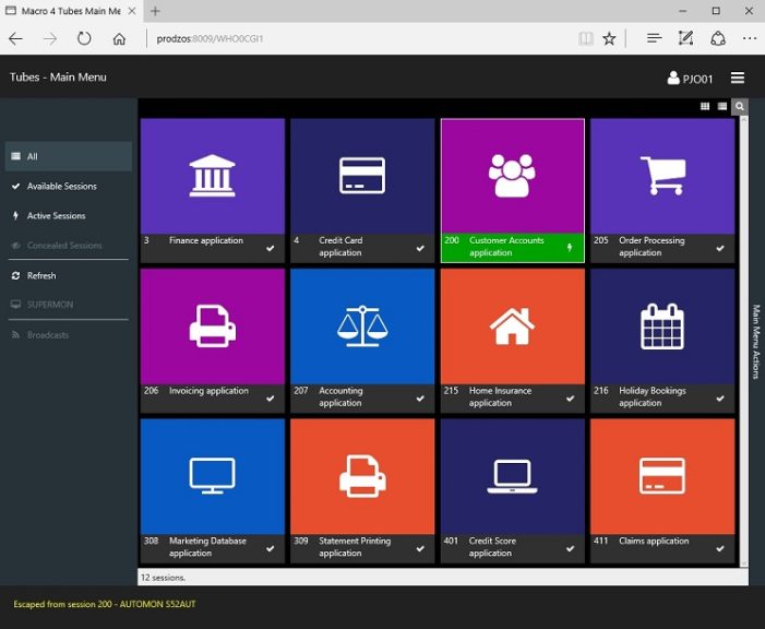 Macro 4 session management software delivers mobile touchscreen access to mainframe applications Macro 4 session management software delivers mobile touchscreen access to mainframe applications