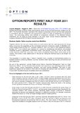 Option reports First Half Year 2011 results