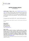 Option trading update – third quarter 2011
